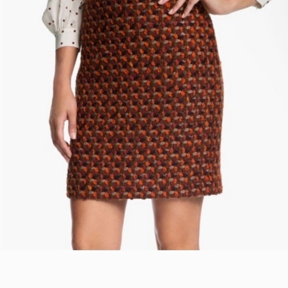 Kate Spade Brown and Orange Mini Skirt - Picture 1 of 6
